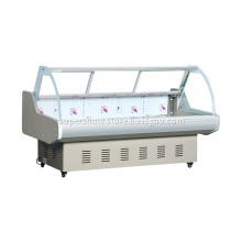 Curved Glass Deli and Fresh Meat Display Cooler